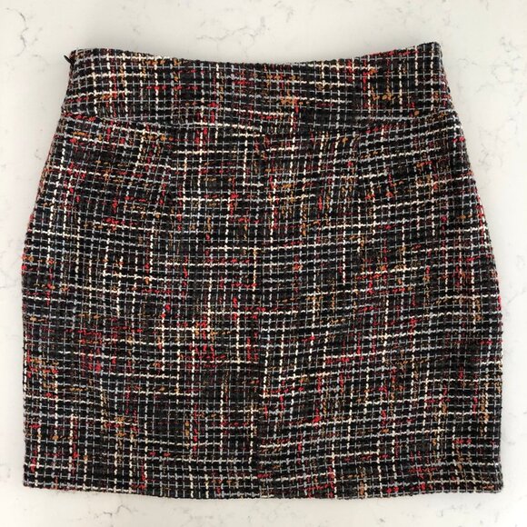 The Limited Colorful Lined Polyester Blend Tweed Mini Skirt Multi Sz 6 - Picture 7 of 11